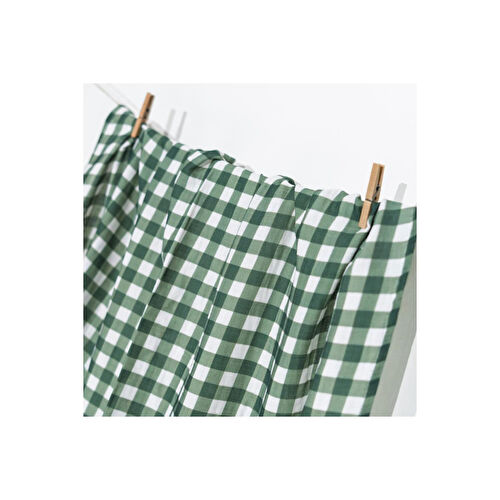 Itsy Bitsy Kids Petit Fleur Green Check , Müslin Bebek Örtüsü , 100x100 Cm