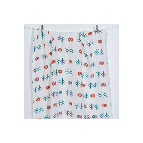 Itsy Bitsy Kids Big Flower Blossom Amulet, Müslin Bebek Örtüsü , 70x70 Cm