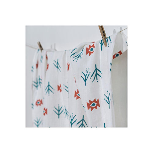 Itsy Bitsy Kids Big Flower Blossom Amulet, Müslin Bebek Örtüsü , 70x70 Cm