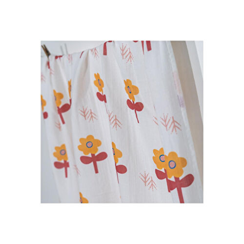 Itsy Bitsy Kids Big Flower Lemon, Müslin Bebek Örtüsü , 70x70 Cm