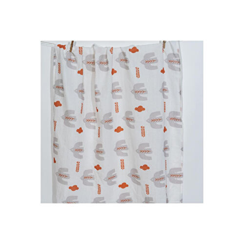 Itsy Bitsy Kids Bird Of Life Gri , Müslin Bebek Örtüsü , 100x100 Cm