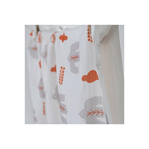 Itsy Bitsy Kids Bird Of Life Gri , Müslin Bebek Örtüsü , 70x70 Cm