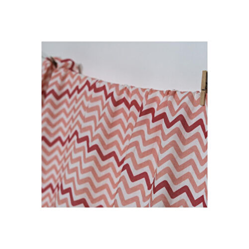 Itsy Bitsy Kids Big Flower Pink Zigzag , Müslin Bebek Örtüsü , 70x70 Cm