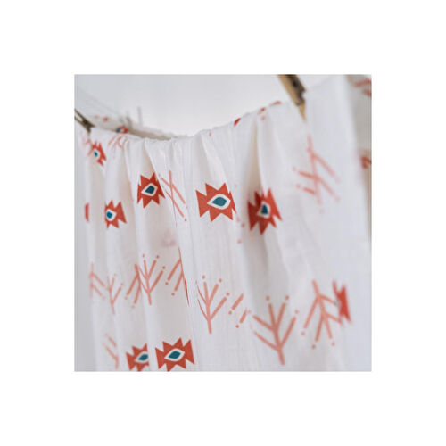 Itsy Bitsy Kids Big Flower Lemon Amulet, Müslin Bebek Örtüsü ,100x100 Cm