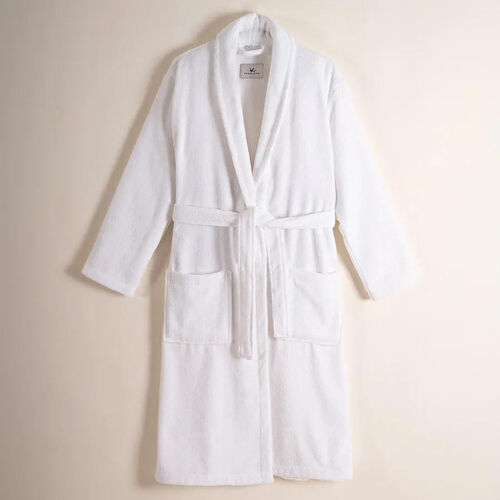 Penelope %100 Pamuk Bornoz Xl Beyaz - Noa Serisi