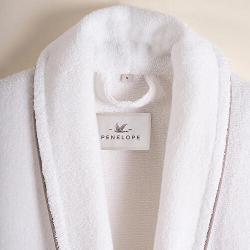 Penelope %100 Pamuk Bornoz Taş Rengi S - Liana Serisi