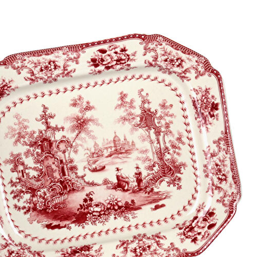 Lucky Art Florantine Sunum Tabaği 31cm Kirmizi