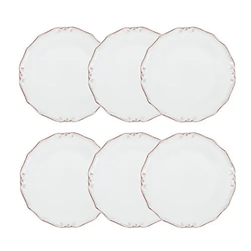 Mudo Home Ekru 6 Li Servi̇s Tabaği Seti̇ - 25 Cm