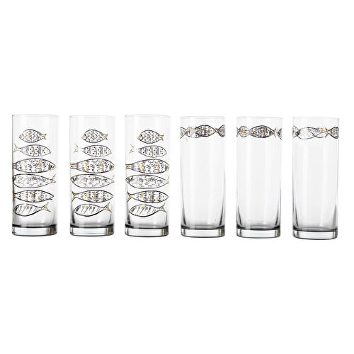 Mudo Home Gold Fish Raki Bardaği Seti̇ 6li -200ml