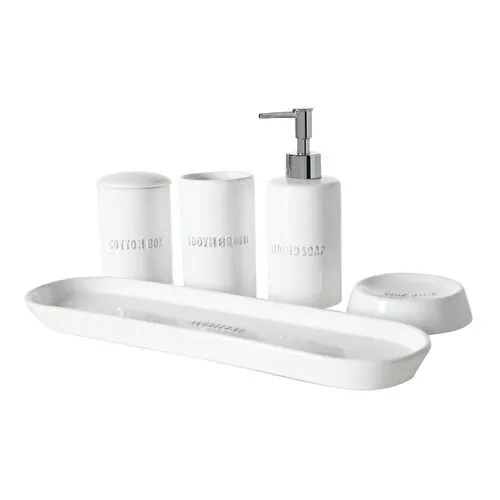 Mudo Home Pintura Beyaz 5'li̇ Kutulu Banyo Seti̇