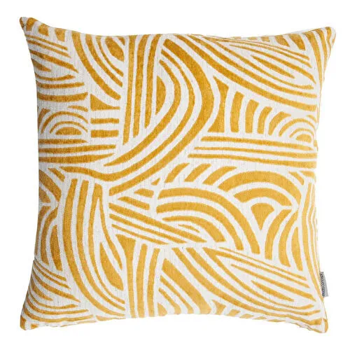 Mudo Home Alba Wave Kirlent Hardal 50x50