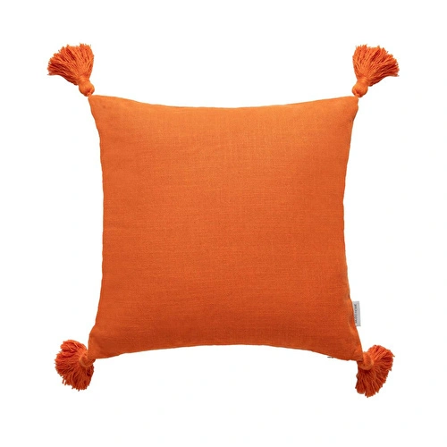 Mudo Home Alba Kirlent Püsküllü Turuncu 45x45