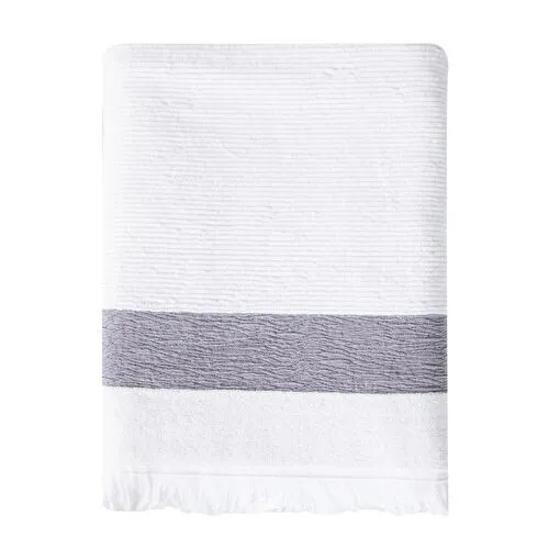 Mudo Home Borla Beyaz Banyo Havlusu 90x150