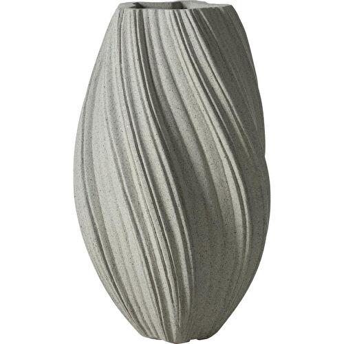Mudo Home Spiral Vazo Bej 30x52cm