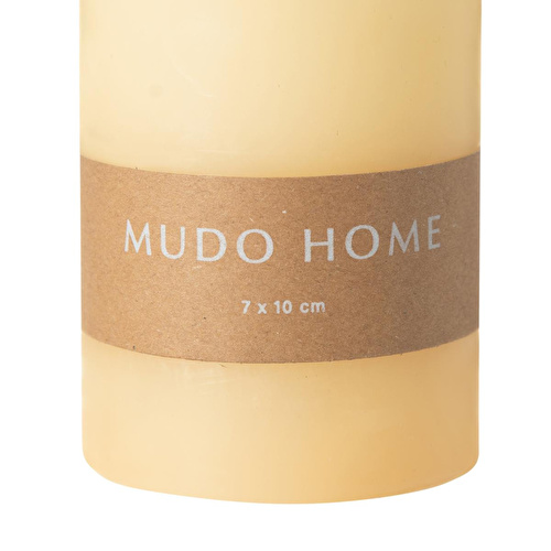 Mudo Home Sütun Mum Krem 7x10cm