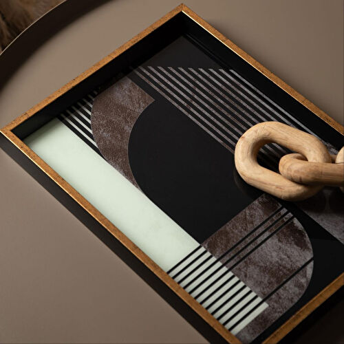 Mudo Home Terra Dekorati̇f Tepsi̇ 31x42 Cm