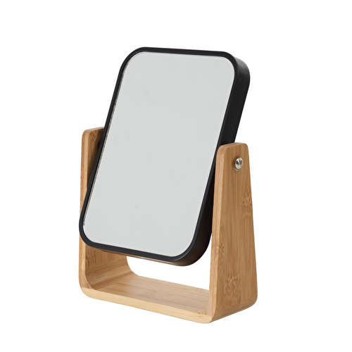 Mudo Home Boho Bambu Büyüteçli̇ Ayna Si̇yah 16x5,8x21,8