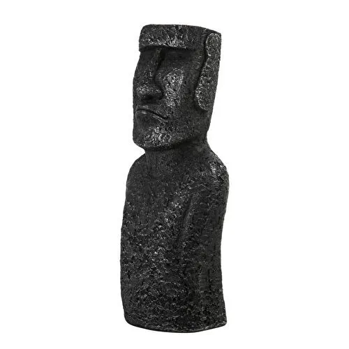 Mudo Home Moai Statue Gri̇ Bi̇blo 12x18x44cm