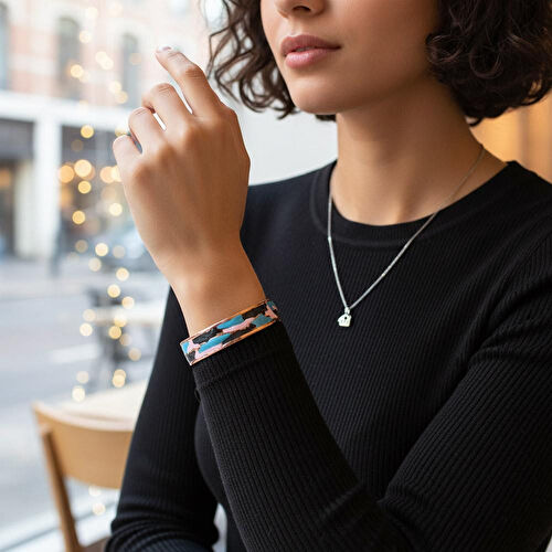 Coho Objet Coho Mine El İşleme Sky Renkli Bakır Bileklik