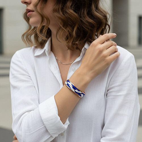 Coho Objet Coho Mine El İşleme Ocean Renkli Bakır Bileklik