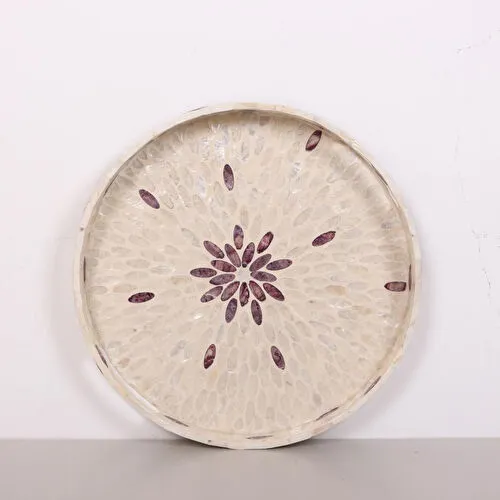 Mylamp Pure Sedef 45 X5 Cm. Sedefli Mozaik Tepsi