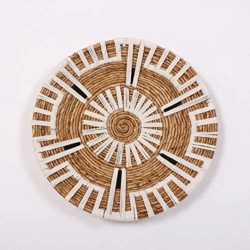 Mylamp Aspendos 50x12 cm Çap- Doğal Abaka Duvar Tabağı Mylamp Aspendos 50x12 cm Çap- Doğal Abaka Duvar Tabağı