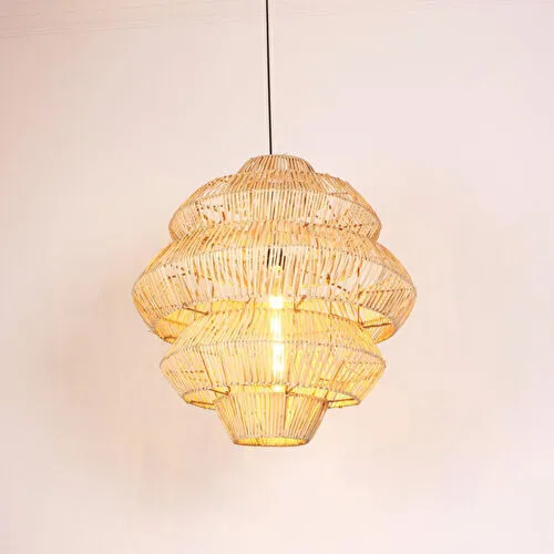 Mylamp Rattan Lucy Aydınlatma 60x60 Cm L Yapımı Doğal Avize