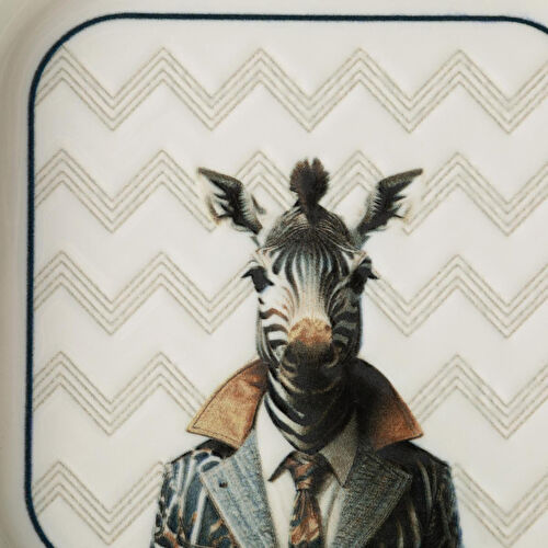 Mudo Home Iconic Kare Tabak 17cm-zebra