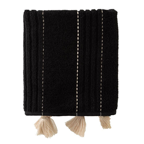 Mudo Home Linda Si̇yah Püsküllü El Havlusu 30x50