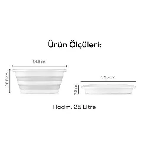 Vienev 25 Litre Katlanır Çamaşır Sepeti - Katlanır Sepet Vienev 25 Litre Katlanır Çamaşır Sepeti - Katlanır Sepet
