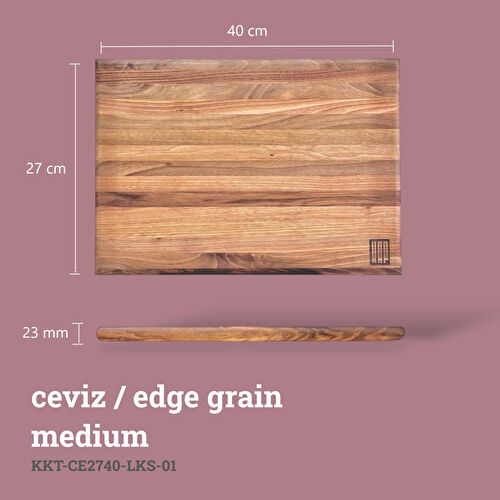 Kaf Ahşap Lüks Kesme Tahtası Ceviz - M