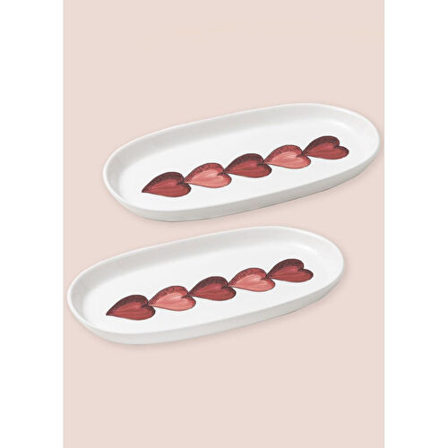 The Mia Luv Oval Servis 2li 29 Cm