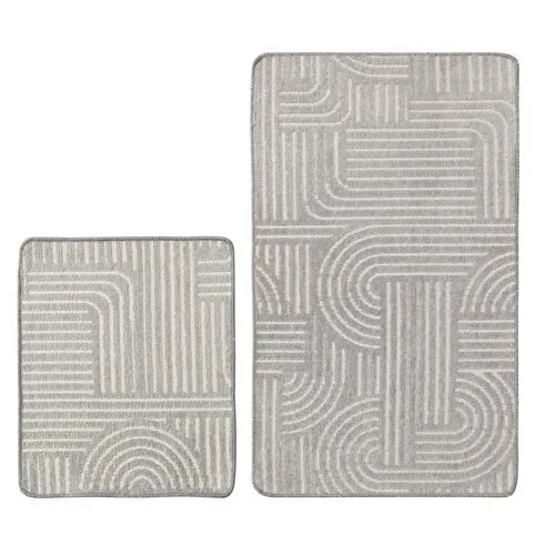 Mudo Home Cloud 2'li̇ Banyo Paspas Seti̇ Gri̇