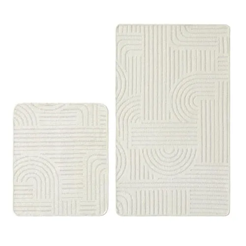 Mudo Home Cloud 2'li̇ Banyo Paspas Seti̇ Krem