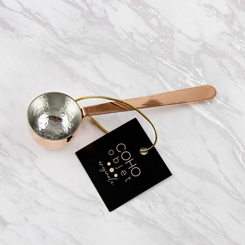 Coho Objet Coho Artisan Dövme Bakır Kahve Ölçü Kaşığı