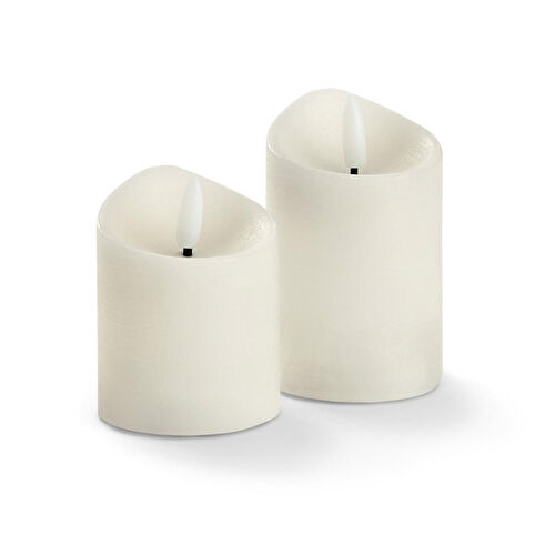 Tchibo Led’li Gerçek Mum, 2li, Krem
