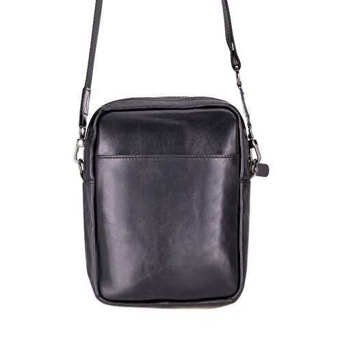 Bloominbag Bloombag Obsidian Black Hakiki Deri Crossbody Çanta