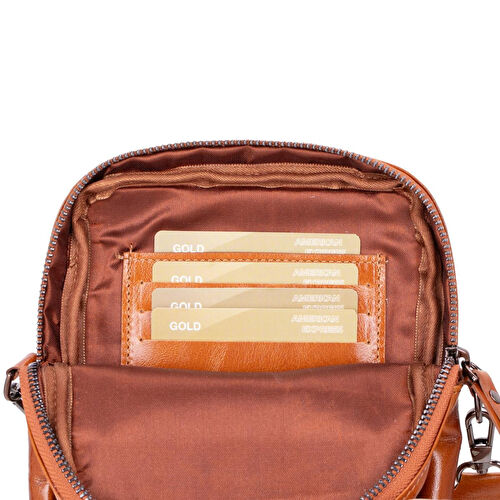 Bloominbag Bloombag Cognac Brown Hakiki Deri Crossbody Çanta