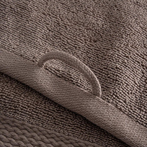 Green Black Lara Yüz Havlusu %100 Pamuk Bordürlü Kahverengi 50x90 Cm