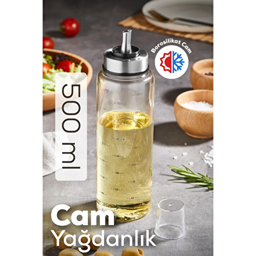 Vienev Borosilikat Pratik Cam Yağlık Sirkelik 500 Ml