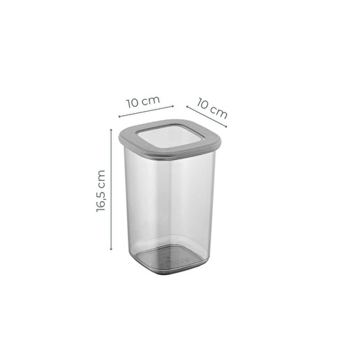 Vienev Etiketli Kare Erzak Saklama Kabı 6'lı Set Orta Boy 1,2 Litre Antrasit Vienev Etiketli Kare Erzak Saklama Kabı 6'lı Set Orta Boy 1,2 Litre Antrasit