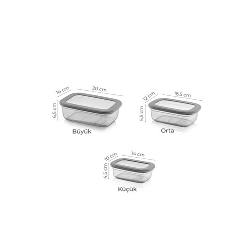 Vienev Foly Poli Dikdörtgen Saklama Kabı Sığ 1x(1200 Ml, 670 Ml, 400 Ml) Vienev Foly Poli Dikdörtgen Saklama Kabı Sığ 1x(1200 Ml, 670 Ml, 400 Ml)