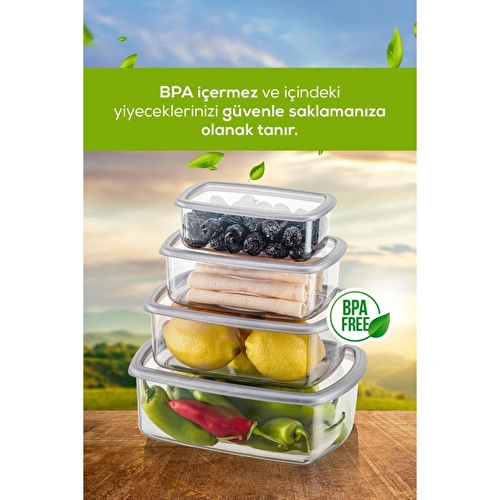 Vienev 16'lı Hava Geçirmez Saklama Kabı Seti Antrasit 4x(250-500-750-1200 Ml) Vienev 16'lı Hava Geçirmez Saklama Kabı Seti Antrasit 4x(250-500-750-1200 Ml)