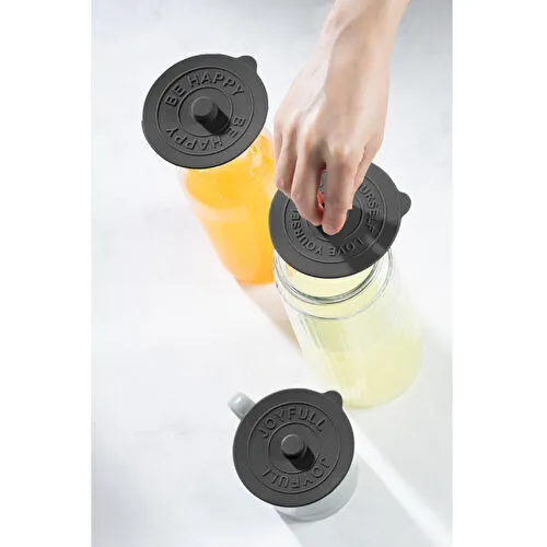 Vienev 3 Adet Silikon Isı Koruyucu Bardak Kapağı Antrasit