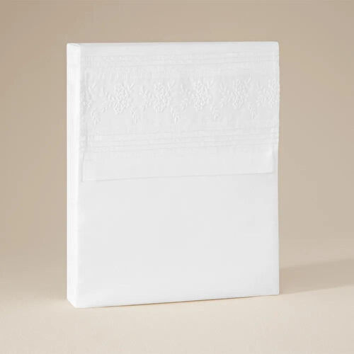 Penelope %100 Pamuk 200 Tc Nevresim Takımı 200x220 Cm Beyaz - Vera Serisi