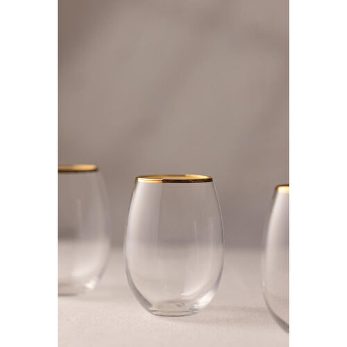 Rakle Astoria Gold 4'lü Su Bardağı Seti 350 Cc