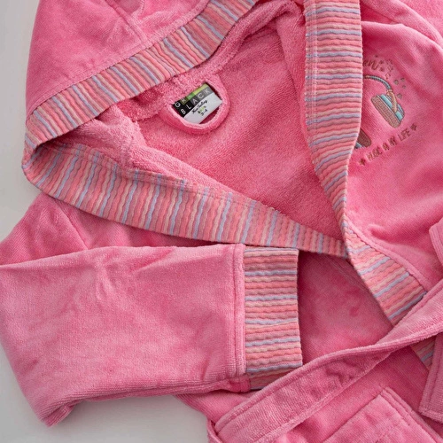 Green Black Relax Kız Çocuk Bornoz Pembe Green Black Relax Kız Çocuk Bornoz Pembe