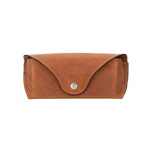 Bloominbag Capri Saddle Brown Hakiki Deri Gözlük Kılıfı