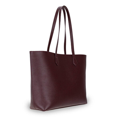 Bloominbag Terra Bordo Hakiki Deri Kadın Omuz Çantası – Merlot Burgundy Terra Structured Leather Tote
