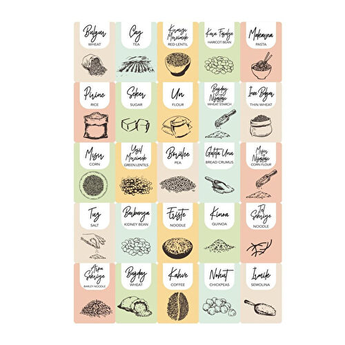 Vienev 3 Adet Renkli Erzak Etiketi